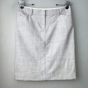 Express Editor Size 6 Light Gray Pencil Skirt Career Office Academia Corporate